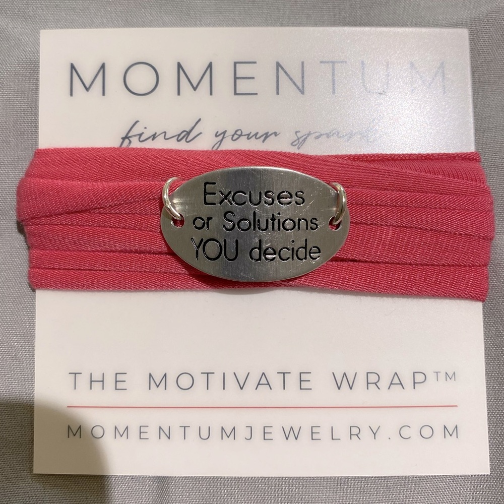 Momentum- The Motivative Wrap Bracelet (Pink)